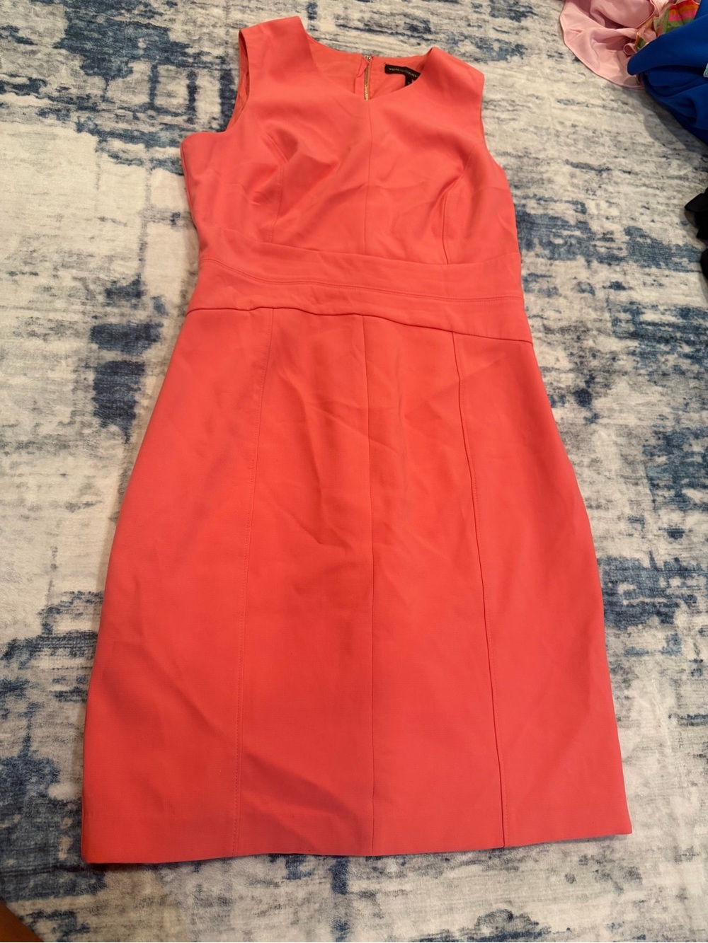 White House Black Market Coral Sheath Dress